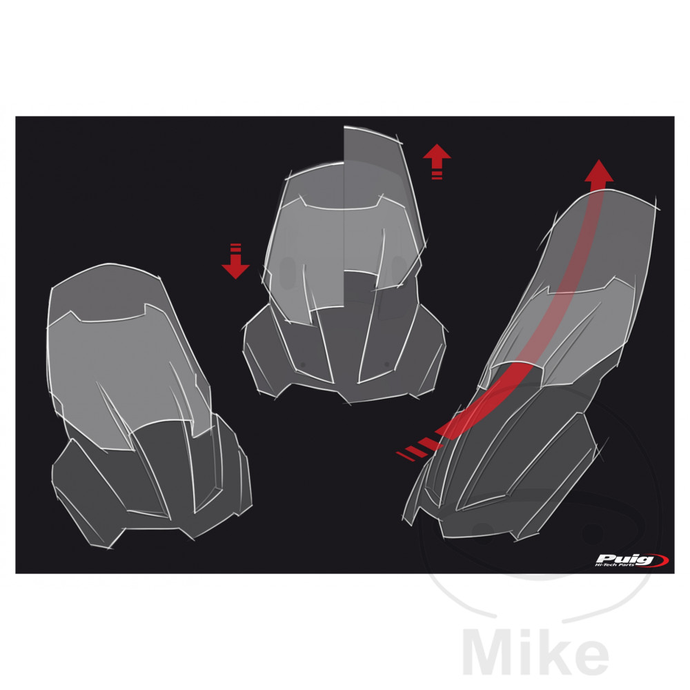 Puig cestovní plexi nové generace Puig pro nakedbike tmavé YAMAHA MT-07 700 14-16, MT-07 700 MOTO CAGE 14-16, MT-07 700 A  ABS 14-17, MT-07 700 A MOTO CAGE ABS 14-17