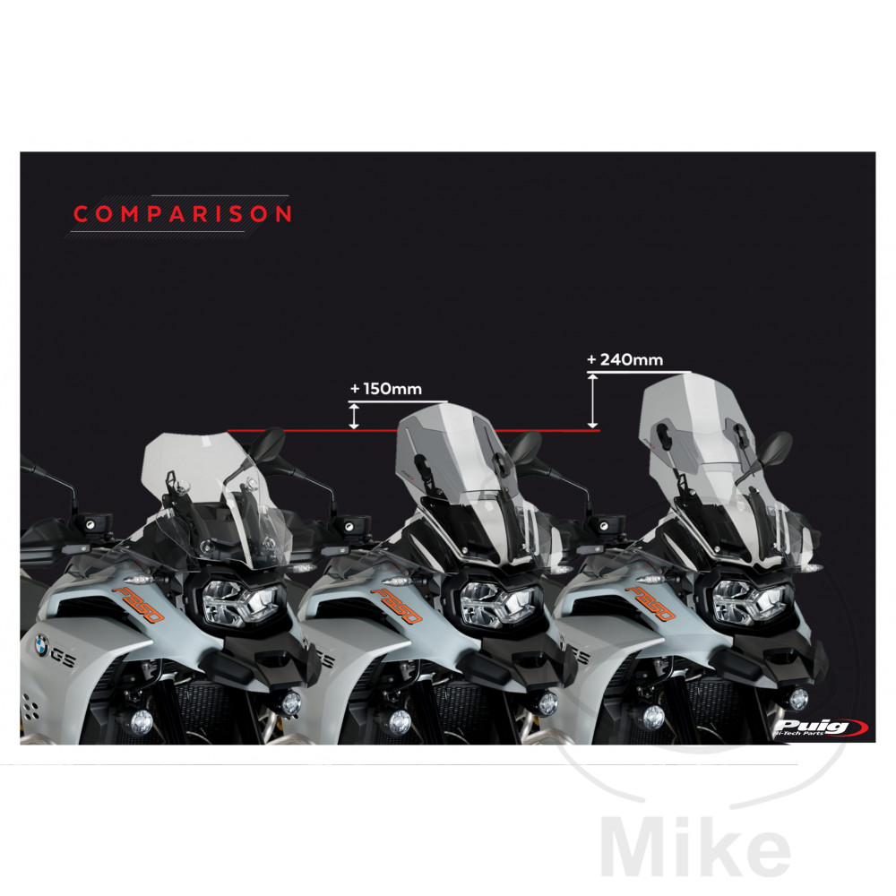 Puig plexi TOUR NEW GEN PUIG pro NB RAUCHGR BMW F 750 850 GS  ABS 18-20, F 750 850 GS  ABS DTC 18-23, F 750 850 GS  ABS DTC ESA 21-23, F 750 850 GS  ABS ESA 18-20, F 750 850 GS EDITION 40 YEARS ABS DTC 21, F 750 850 GS EDITION 40 YEARS ABS DTC ESA 21, F 8