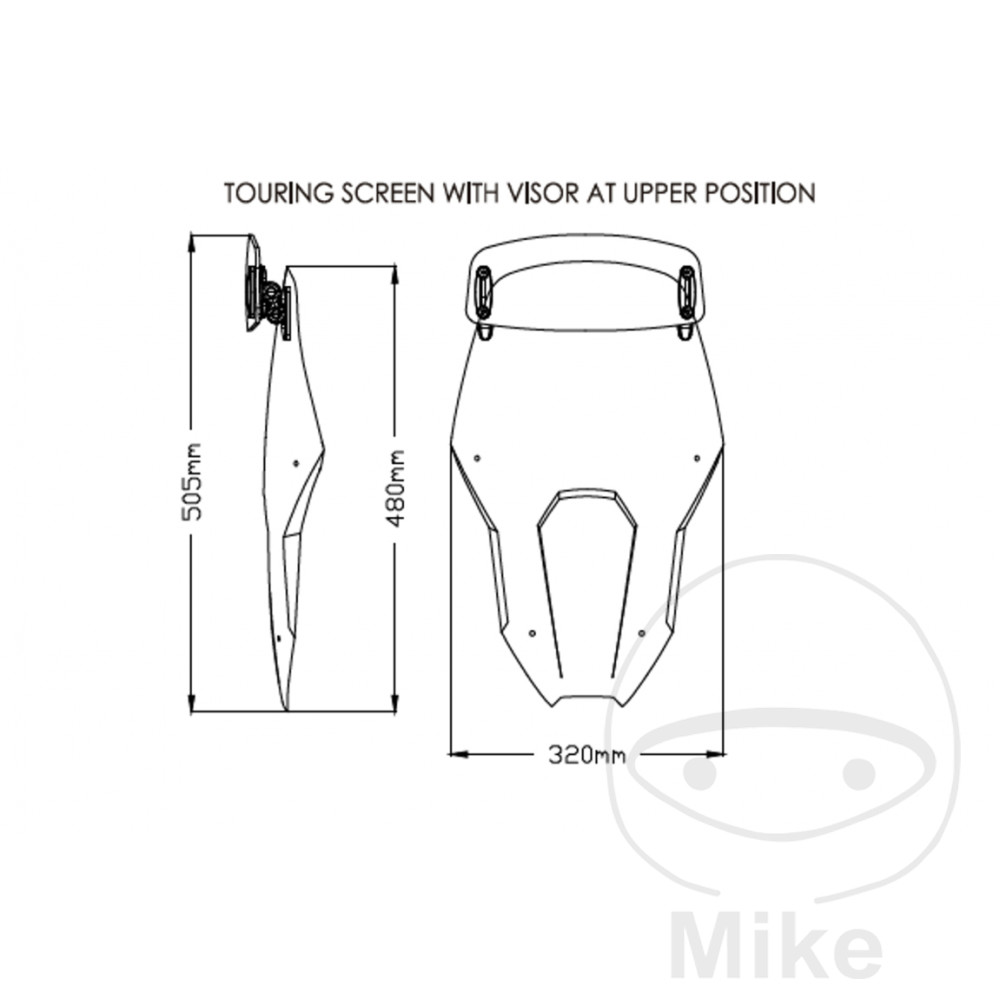 Puig plexi TOUR VISOR PUIG rauchgrau HONDA CRF 1100 L A AFRICA TWIN ADVENTURE SPORTS ABS 20, CRF 1100 L D AFRICA TWIN ADVENTURE SPORTS DCT ABS 20-21, CRF 1100 L D AFRICA TWIN ADVENTURE SPORTS DCT ES ABS EERA 20-21, CRF 1100 L A AFRICA TWIN ADVENTURE SPORT