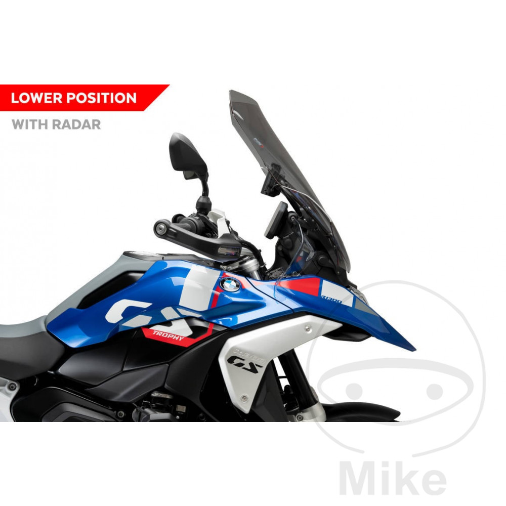 Puig plexi TOUR PUIG rauchgrau BMW R 1300 GS GUSSRAD 23-24, R 1300 GS SCHMIEDERAD 23-24, R 1300 GS SPEICHENRAD 23-24