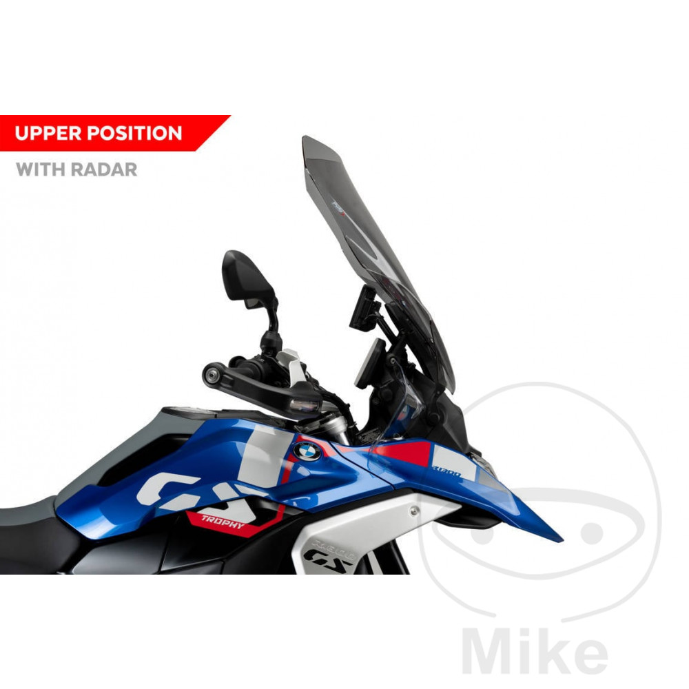 Puig plexi TOUR PUIG rauchgrau BMW R 1300 GS GUSSRAD 23-24, R 1300 GS SCHMIEDERAD 23-24, R 1300 GS SPEICHENRAD 23-24