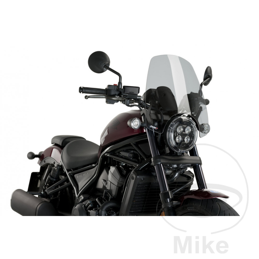 Puig plexi TOUR NEW GEN PUIG kouřová HONDA CMX 1100 A REBEL ABS 21-24, CMX 1100 D REBEL DCT ABS 21-24, CMX 1100 TA REBEL ABS 23-24, CMX 1100 TD REBEL DCT ABS 23-24
