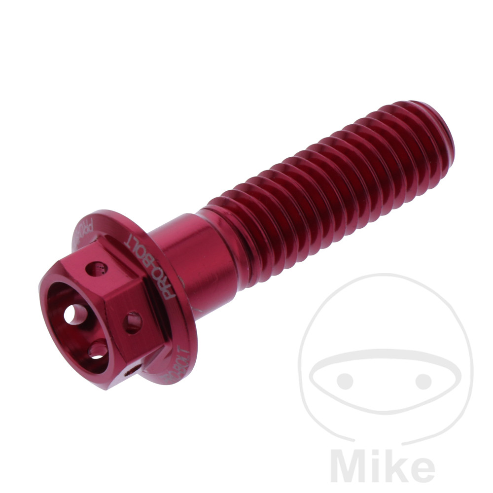 JMP šroub šestihranný M8X1.25 mm 30 mm Alu Racing červený APRILIA AREA 51 50 LC 98, AREA 51 50 LC KAT 99-02, AREA 51 50 LC SBK KAT 00-02, ATLANTIC 500 02-05, GRANDE 250 11-13, HABANA 50 99, HABANA 50 KAT 00-01...