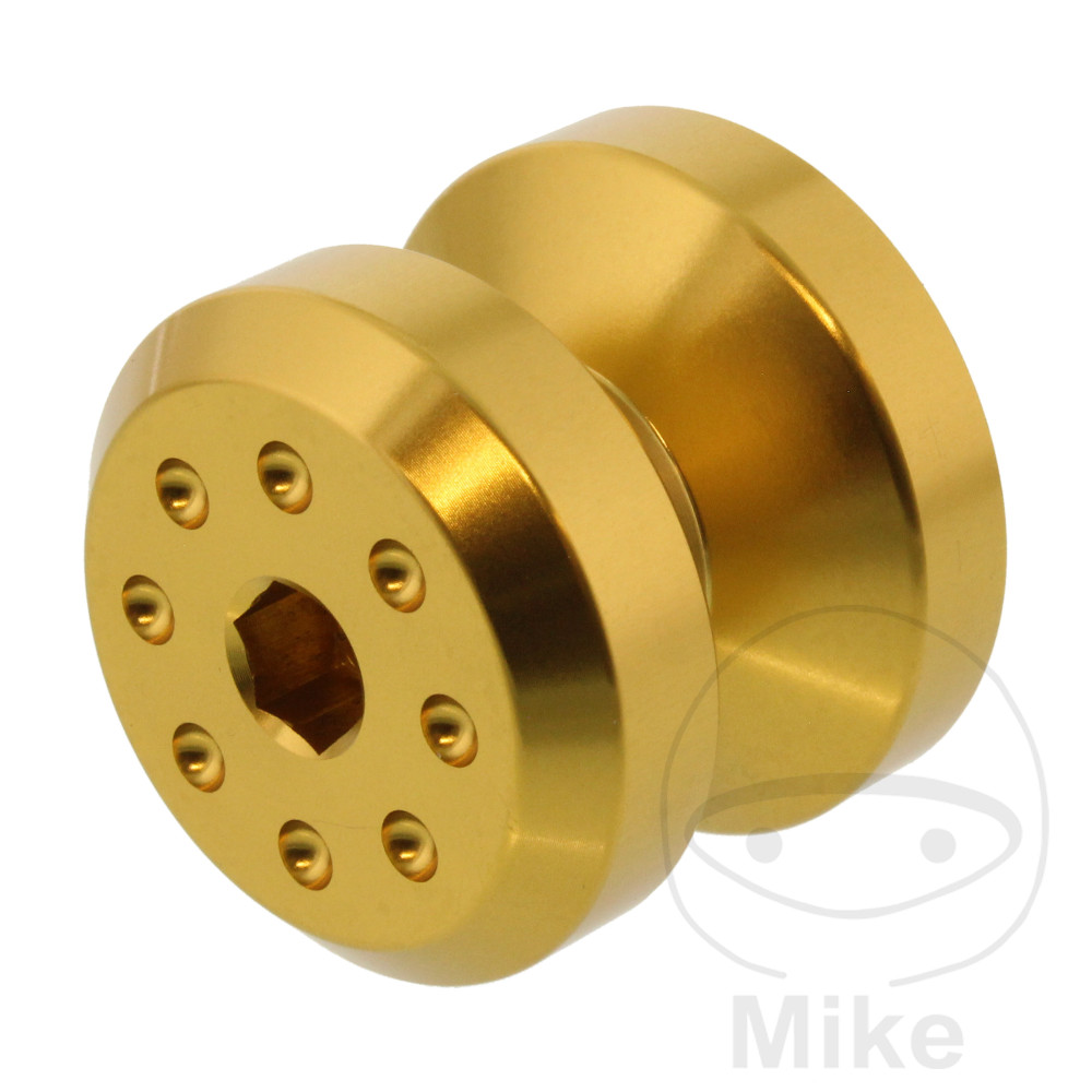 JMP rolna do kyvné vidlice 1 kus BOLT M6 Alu gold APRILIA CAPONORD 1200 ABS 13-17, CAPONORD 1200 TRAVEL PACK ABS 13-17, DORSODURO 1200 11-13, DORSODURO 1200 ABS ATC 11-17, MANA 850 07-12, MANA 850 ABS 08-13, MANA 850 GT ABS 09-16...