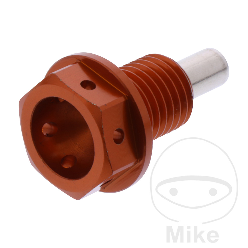 JMP výpustný šroub s magnetem M12X1.50 mm 15 mm Alu Racing oranžový ADLY/HER CHEE/HERKULES ATV 150 S SPORT 04-09, CHEE/HERKULES ATV 150 U UTILITY 04-07, CHEE/HERKULES ATV 300 S SPORT 04-07, CHEE/HERKULES ATV 300 U UTILITY 04-09, CHEE/HERKULES CANYON 280 0