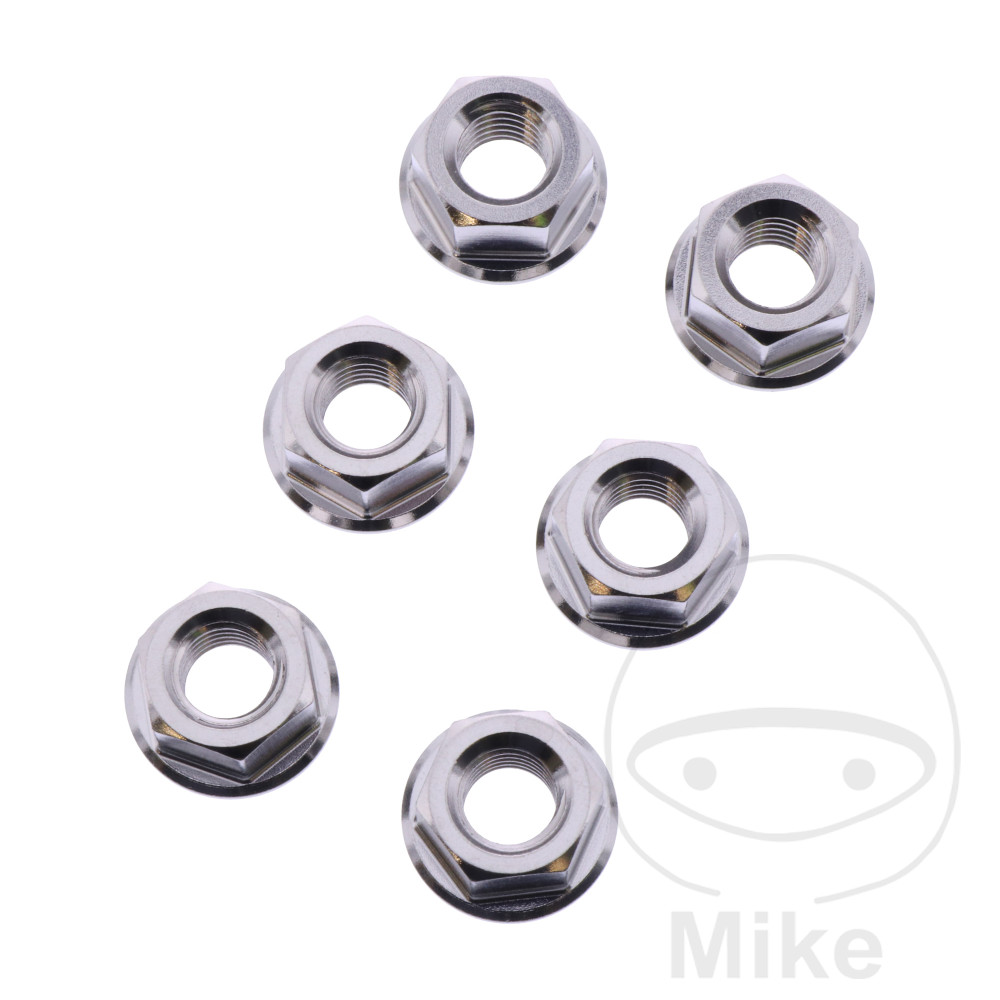 JMP matice Rozeta sada BOLT M8X1.25 mm nerez V4A APRILIA MOTO 650 MOTO 6,5 95-00, MX 125 SUPERMOTO 04-07, PEGASO 650 97-00, PEGASO 650 IE 01-04, PEGASO 650 IE FACTORY 07-10, PEGASO 650 GARDA 98-00, PEGASO 650 IE GARDA 01-04...