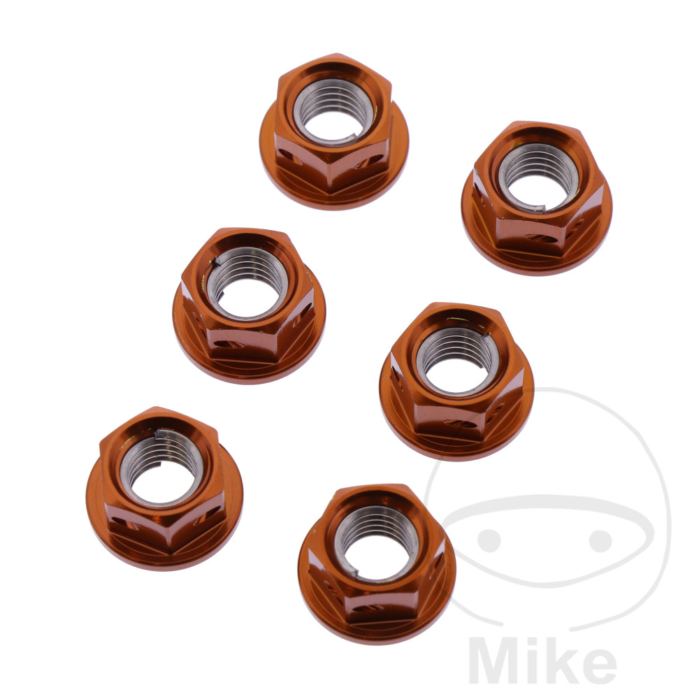 JMP matice Rozeta sada BOLT M8X1.25 mm Alu Racing orange APRILIA MOTO 650 MOTO 6,5 95-00, MX 125 SUPERMOTO 04-07, PEGASO 650 97-00, PEGASO 650 IE 01-04, PEGASO 650 IE FACTORY 07-10, PEGASO 650 GARDA 98-00, PEGASO 650 IE GARDA 01-04...
