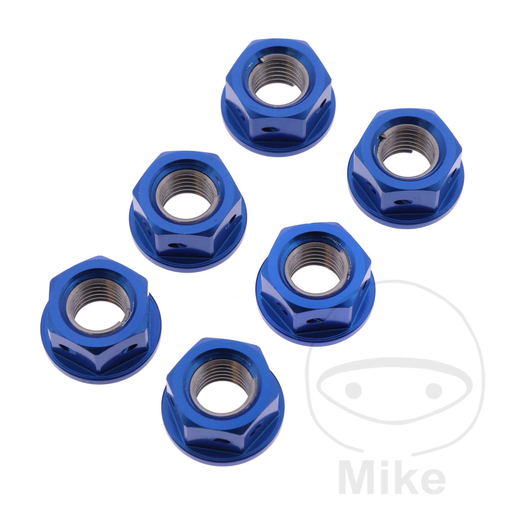 JMP matice Rozeta sada BOLT M10 x 1.25 mm Alu Racing modrá DUCATI 851 851 STRADA 91-92, 888 888 SP5 SPORT PRODUCTION 93, 888 888 STRADA 94-96, 907 900 IE 90-93, GT 1000 07-10, GT 1000 TOURING 09-10, MH 900 E 01-02...