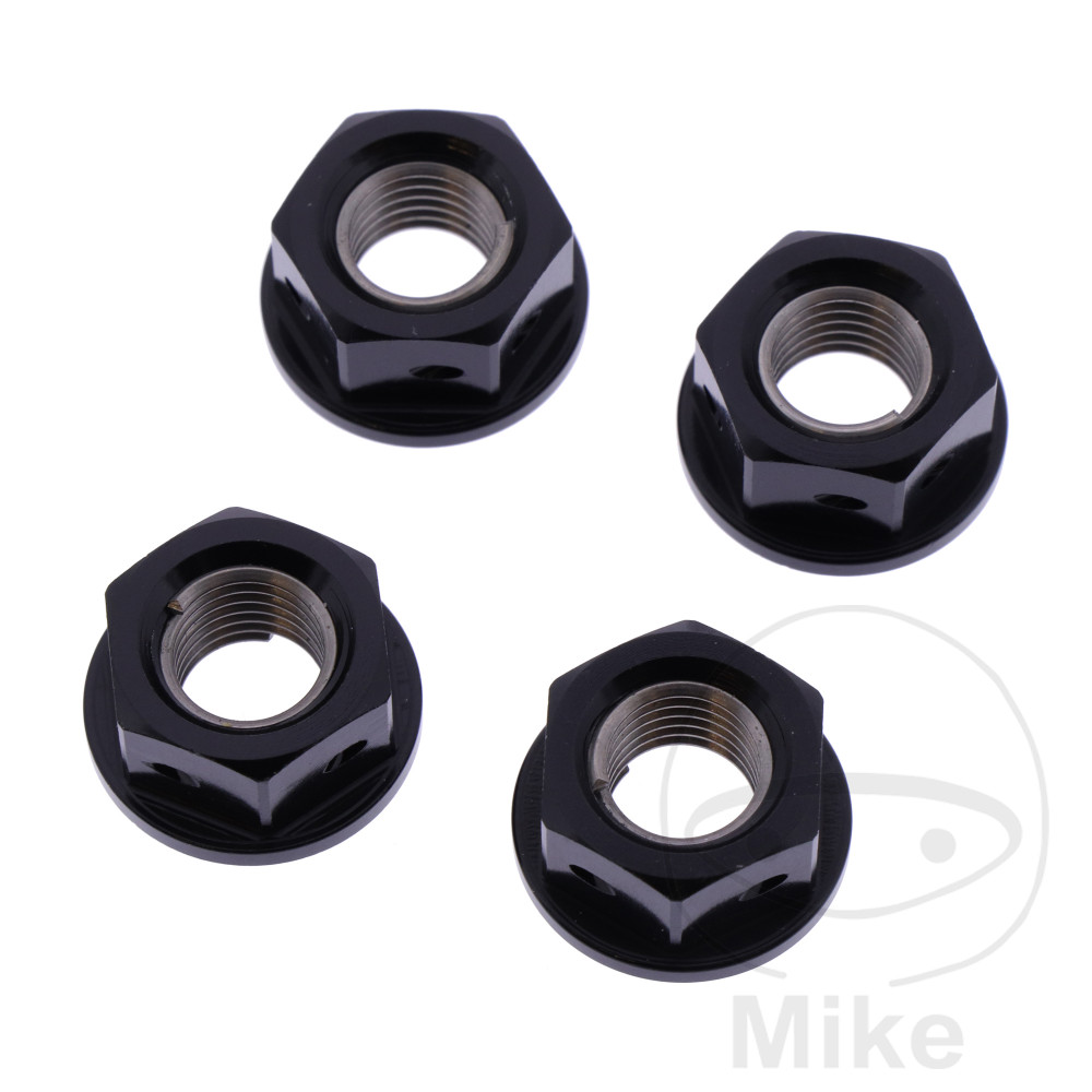 JMP matice Rozeta sada BOLT M10X1.25MM AL RAC černá DAELIM VC 125 ADVANCE 96, VC 125 ADVANCE 80 KM/H 96, VJ 125 ROADWIN 04-07, VJ 125 FI ROADWIN 07-16, VJF 125 R FI ROADWIN 07-18, VL 125 FI DAYSTAR GUSSRAD 08-12, VL 125 DAYSTAR LITÁ KOLA 00-07...