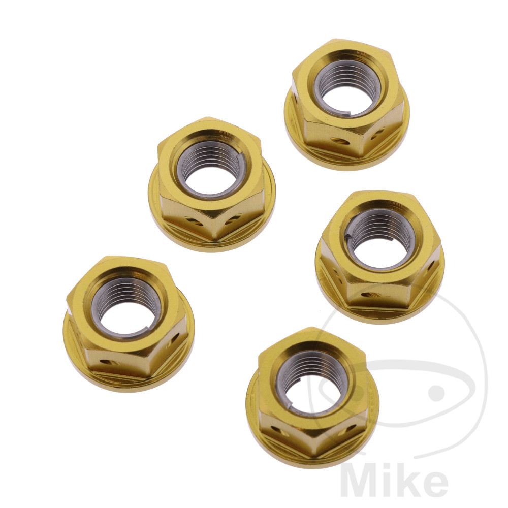 Matice Rozeta sada JMP BOLT M10 x 1.25 mm Alu Racing gold