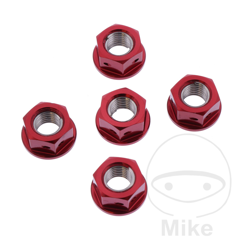 JMP matice Rozeta sada BOLT M10 x 1.25 mm Alu Racing červená DAELIM VL 125 FI DAYSTAR CBS 17-19, VL 125 FI DAYSTAR SPEICHENRAD 13-16, VL 125 FI DAYSTAR SPEICHENRAD CBS 20-21, DUCATI 748 748 S BIPOSTO/MONOPOSTO 97-02, 748 748 SP SPORT PRODUCTION 95-97, 748