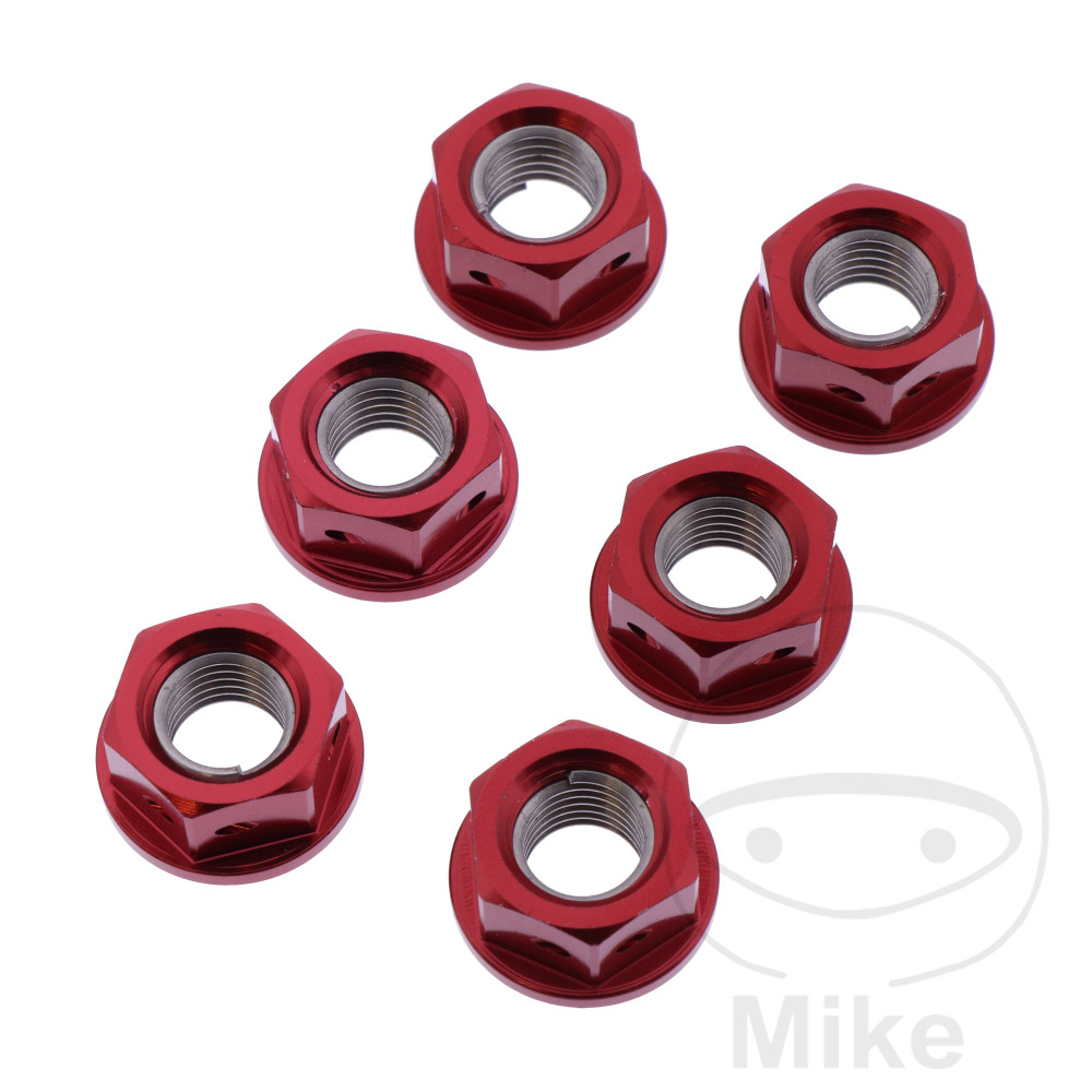 Matice Rozeta sada JMP BOLT M10 x 1.25 mm Alu Racing rot