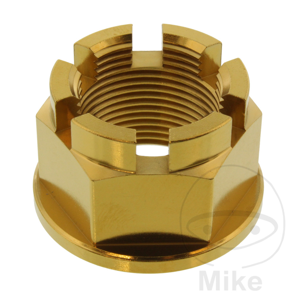 JMP matice M24X1.50 mm nerez V4A zlatý KAWASAKI Z 1000 03-09, Z 1000 ABS 07-09, ZX-10R 1000 SE NINJA ABS 18-19, ZX-10R 1000 NINJA KRT REPLICA ABS 16-19, ZX-10R 1000 NINJA ABS 11-19, ZX-10R 1000 NINJA 11-15, ZX-10R 1000 NINJA ANNIVERSARY EDITION 15-16...