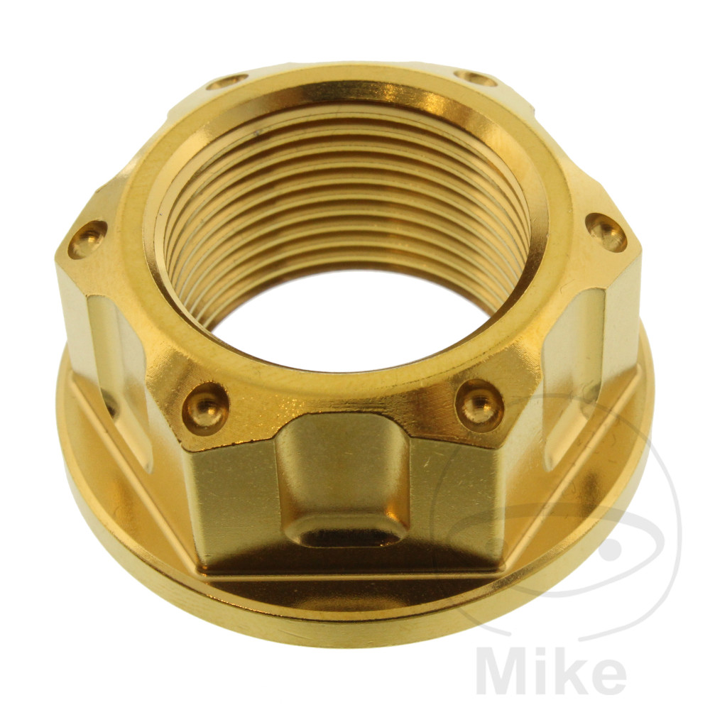JMP matice M24X1.50 mm nerez V4A zlatý BMW HP4 1000  ABS 12-16, HP4 1000 COMPETITION ABS 13-16, S 1000 RR 09-12, S 1000 RR  ABS 09-19, S 1000 R  ABS 13-19, S 1000 RR PRO ABS 17-18, S 1000 R  ABS DTC 17-19...