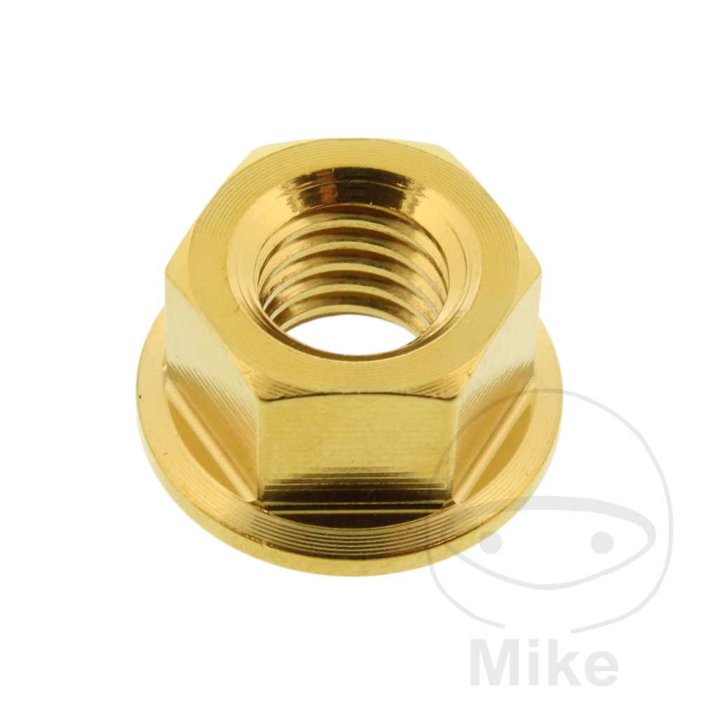 Levně JMP matka řetězového kolečka M8X1.25 mm nerez V4A zlatý APRILIA PEGASO 650 97-00, PEGASO 650 IE 01-04, PEGASO 650 IE FACTORY 07-10, PEGASO 650 GARDA