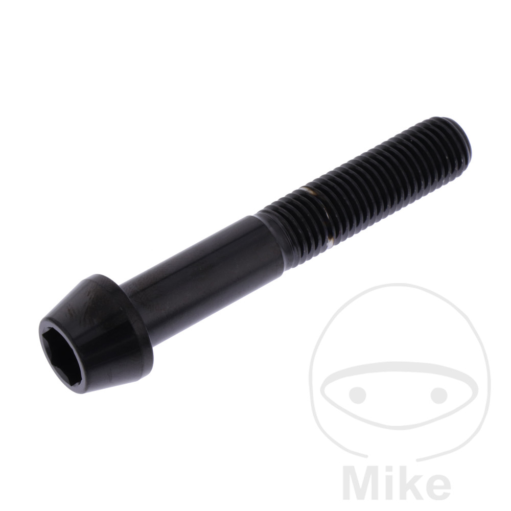 JMP šroub válce kónický M10 x 1.25 mm 60 mm nerez V4A černý TRIUMPH BONNEVILLE 1200 BOBBER TFC ABS 20, DAYTONA 660 ABS 24, DAYTONA 675 R 11-12, DAYTONA 675 R ABS 13-17, ROCKET 2460 3 TFC ABS 19-20, SCRAMBLER 1200 XC ABS 19-23, SCRAMBLER 1200 XE ABS 19