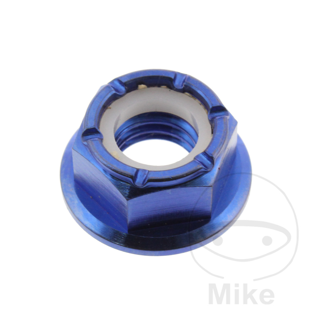Levně JMP vázací matka M8X1.25 mm Titan modrý APRILIA PEGASO 650 97-00, PEGASO 650 IE 01-04, PEGASO 650 IE FACTORY 07-10, PEGASO 650 GARDA 98-00, PEGASO
