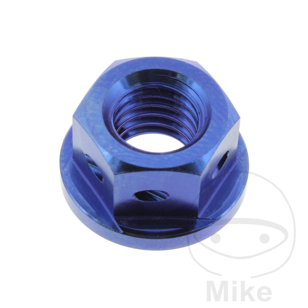 Levně JMP matka řetězového kolečka M8X1.25 mm Titan modrý APRILIA PEGASO 650 97-00, PEGASO 650 IE 01-04, PEGASO 650 IE FACTORY 07-10, PEGASO 650 GARDA