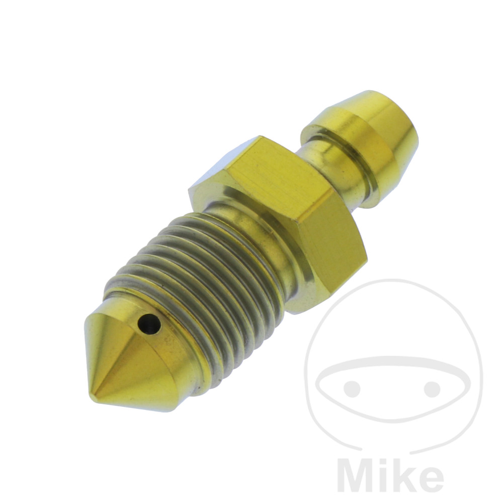 Levně JMP odvzdušňovací šroub M10 x 1.00 mm Titan zlatý APRILIA AF1 50 FUTURA 90-92, AF1 50 PROJECT 108 88, AF1 50 89, AF1 125 FUTURA 90-91, AF1 125