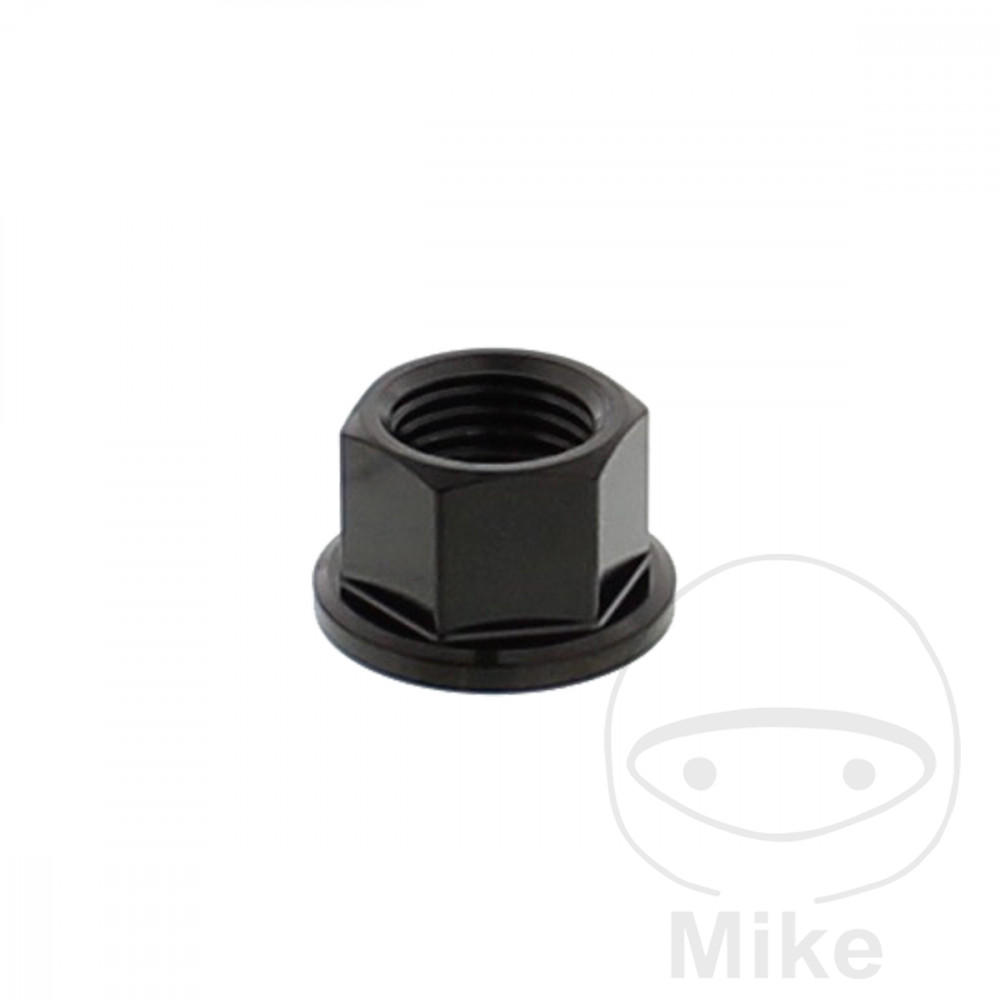 JMP matka řetězového kolečka M12X1.25 mm nerez V4A černý HONDA CB 500 T TWIN 74-76, CB 500 94-03, CB 500 S SPORT 98-03, CB 500 F 13-15, CB 500 FA ABS 13-24, CB 500 XA ABS 13-23, CB 500 X 15...