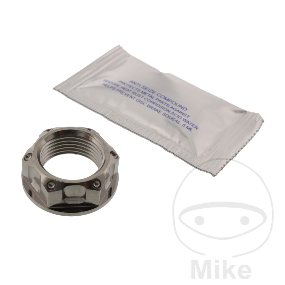 JMP matice M18X1.50 mm 27MM Titan zlatý APRILIA CAPONORD 1200 ABS 13-17, CAPONORD 1200 RALLY ABS 15-17, CAPONORD 1200 TRAVEL PACK ABS 13-17, DORSODURO 750 SMV 08-13, DORSODURO 750 SMV ABS 09-17, DORSODURO 750 SMV FACTORY 10-13, DORSODURO 750 SMV FACTORY