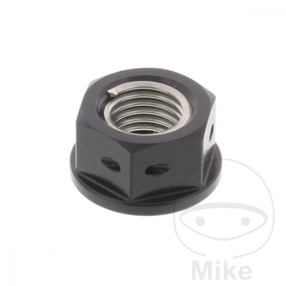 JMP matka řetězového kolečka M10 x 1.25 mm Alu Racing černý APRILIA DORSODURO 900 ABS 17-21, RS 457 ABS 24-25, RS 660 ABS 22-25, RS 660 EXTREMA