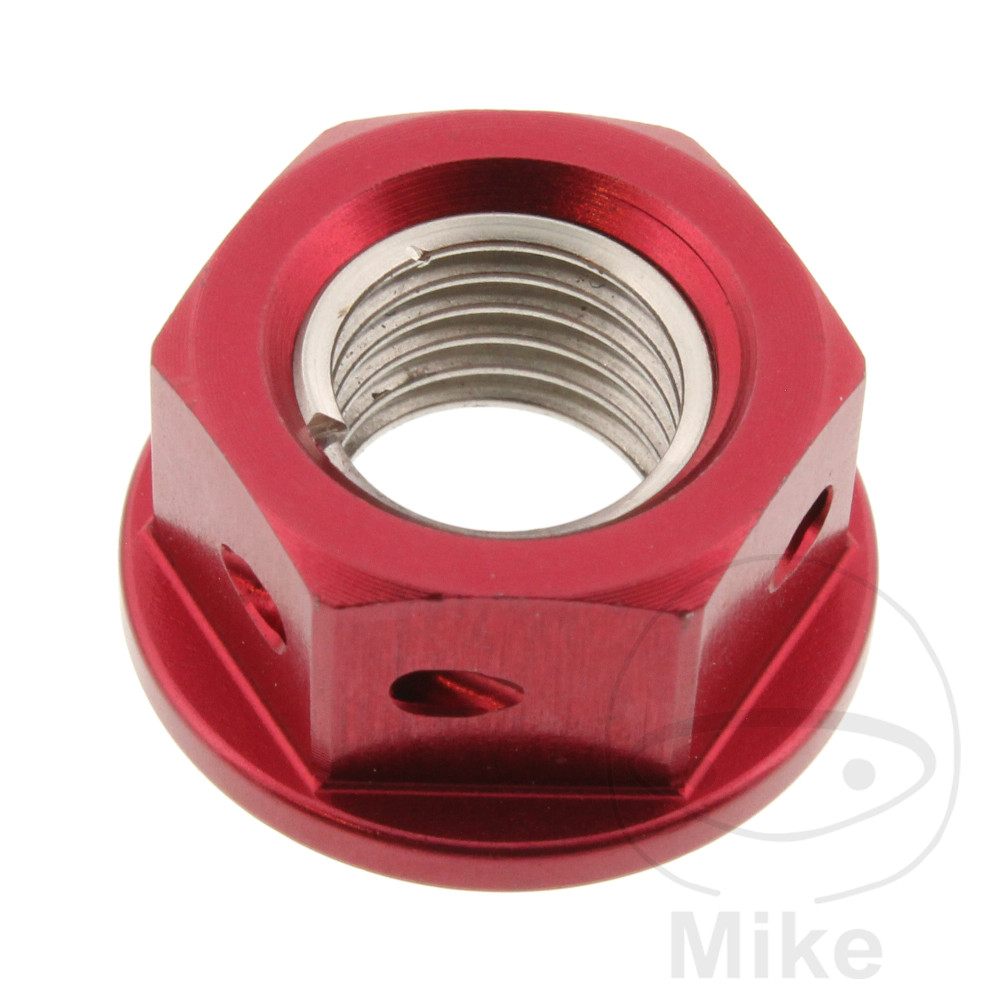 JMP matka řetězového kolečka M10 x 1.25 mm Alu Racing červený APRILIA DORSODURO 900 ABS 17-21, RS 457 ABS 24-25, RS 660 ABS 22-25, RS 660 EXTREMA