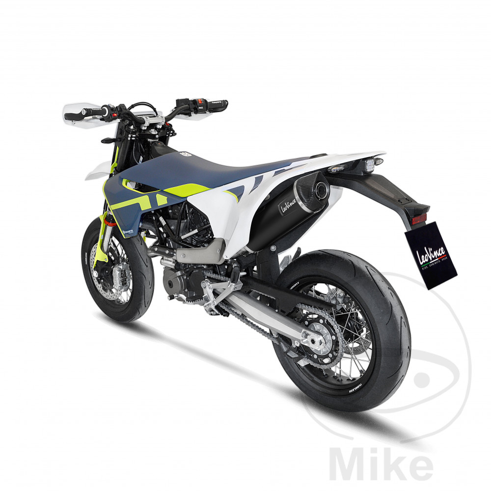 Leo Vince tlumič výfuku nerez NERO kompletní HUSQVARNA ENDURO 701  ABS 17-25, ENDURO 701 LR  ABS 20, SUPERMOTO 701 17-20, SUPERMOTO 701  ABS 21-25