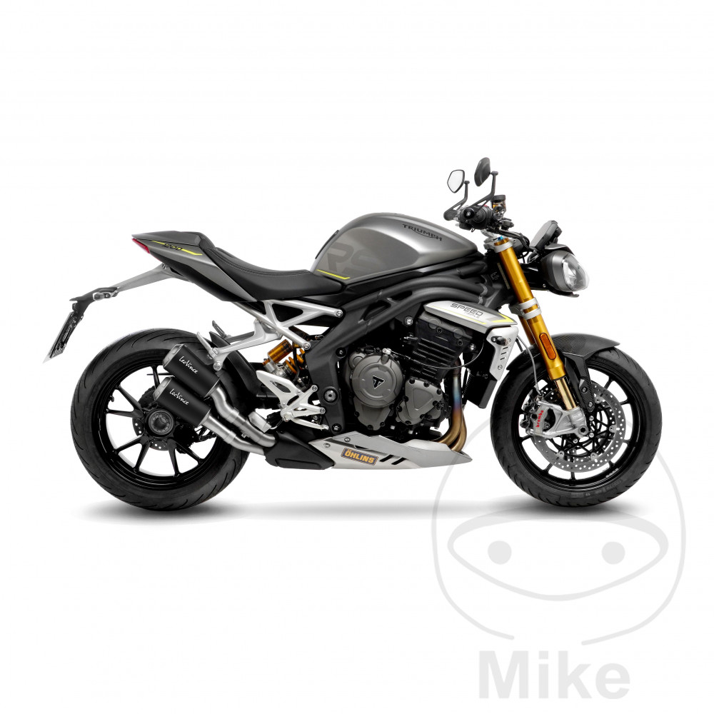 Leo Vince tlumič výfuku nerez LV-10 2 Slip-On Black Edition TRIUMPH SPEED TRIPLE 1200 RS  ABS 21-24, SPEED TRIPLE 1200 RR  ABS 22-24, SPEED TRIPLE 1200 RR BOND EDITION ABS 23