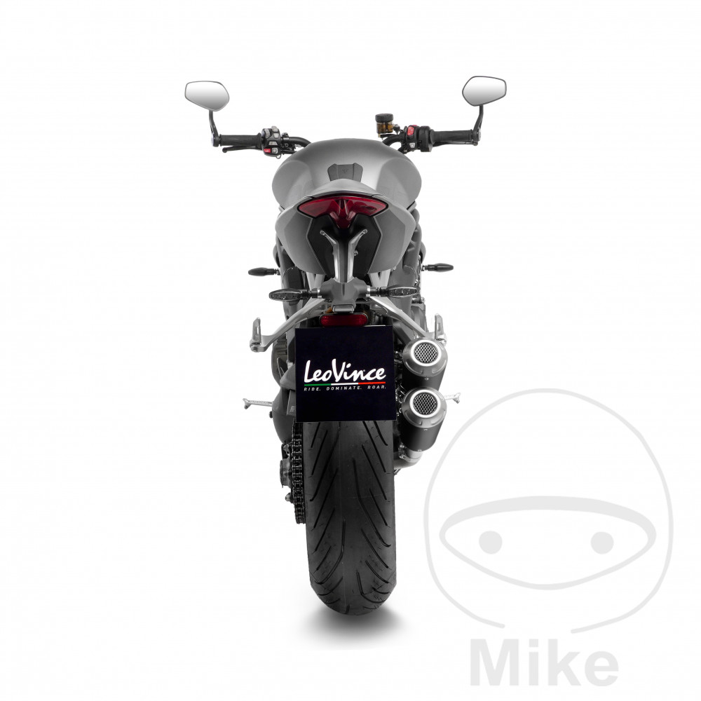 Leo Vince tlumič výfuku nerez LV-10 2 Slip-On Black Edition TRIUMPH SPEED TRIPLE 1200 RS  ABS 21-24, SPEED TRIPLE 1200 RR  ABS 22-24, SPEED TRIPLE 1200 RR BOND EDITION ABS 23
