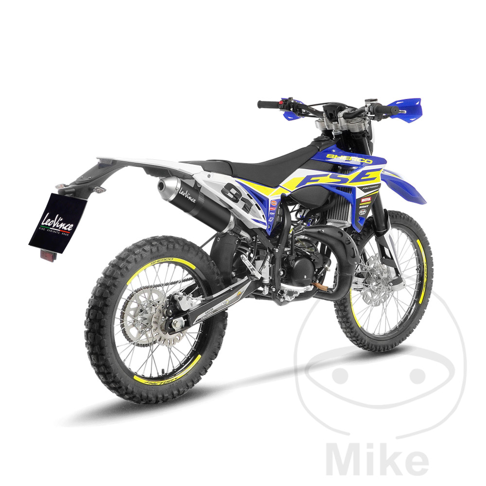 Leo Vince tlumič výfuku nerez X-FIGHT Slip-On Black Edition SHERCO SE 50 R ENDURO FACTORY 21-24, SE 50 RS ENDURO FACTORY USD GABEL 21-24, SM 50 R SUPERMOTARD BLACK MOON GUSSRAD 23-24, SM 50 RS SUPERMOTARD BLACK MOON SPEICHENRAD 23-24, SM 50 R SUPERMOTARD