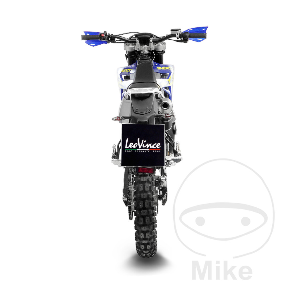 Leo Vince tlumič výfuku nerez X-FIGHT Slip-On Black Edition SHERCO SE 50 R ENDURO FACTORY 21-24, SE 50 RS ENDURO FACTORY USD GABEL 21-24, SM 50 R SUPERMOTARD BLACK MOON GUSSRAD 23-24, SM 50 RS SUPERMOTARD BLACK MOON SPEICHENRAD 23-24, SM 50 R SUPERMOTARD