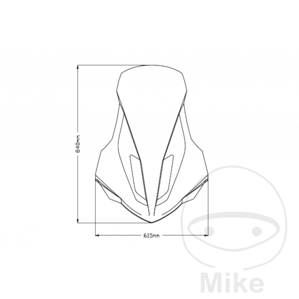 Puig plexi TOUR V-TECH PUIG transparent YAMAHA GPD 125 A NMAX ABS 21-23, GPD 155 A NMAX ABS 21-23