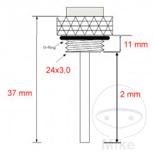 JMP ukazatel teploty oleje 24X3MM TRIUMPH AMERICA 865 07, AMERICA 865 EFI 08-17, AMERICA 865 LT EFI 14-17, BONNEVILLE 800 01-06, BONNEVILLE 800 BLACK 06, BONNEVILLE 800 T100 03-04, BONNEVILLE 800 T100 CENTENNIAL 02...