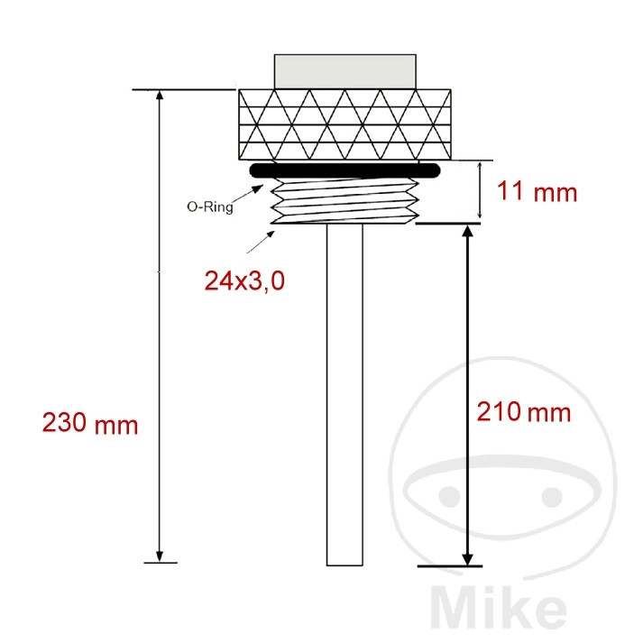 Levně JMP ukazatel teploty oleje 24X3MM BMW F 800 800 S 06-10, F 800 800 S ABS 07-10, F 800 800 ST 06-12, F 800 800 ST ABS 07-12