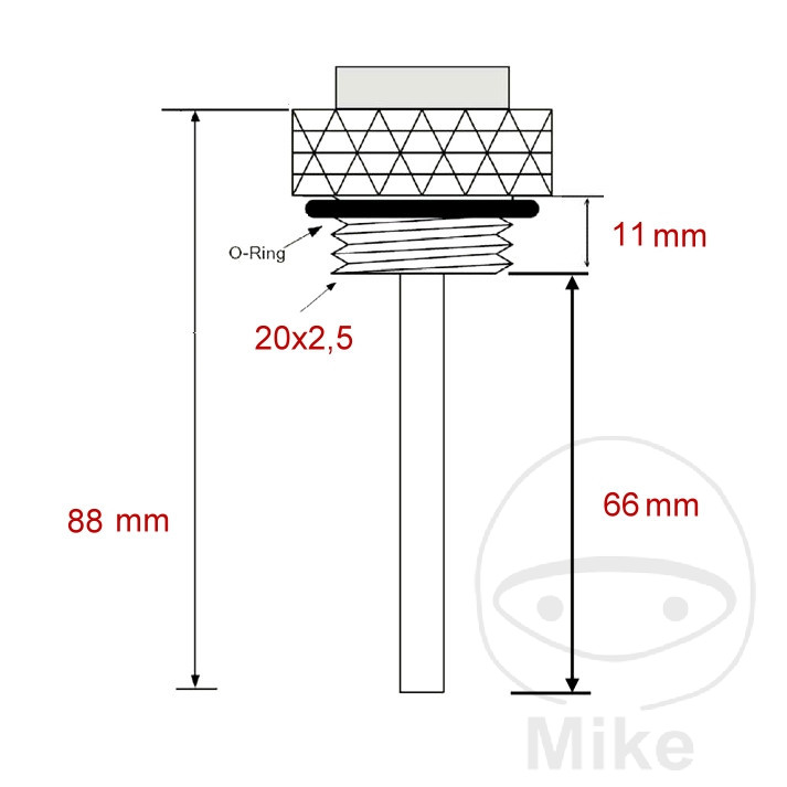 JMP ukazatel teploty oleje 20X2.5 mm HONDA CB 600 F HORNET 07-12, CB 600 FA HORNET ABS 07-12, CBF 600 S 04-10, CBF 600 N 04-10, CBF 600 SA ABS 04-13, CBF 600 NA ABS 04-13, CBR 600 RR 07-16...