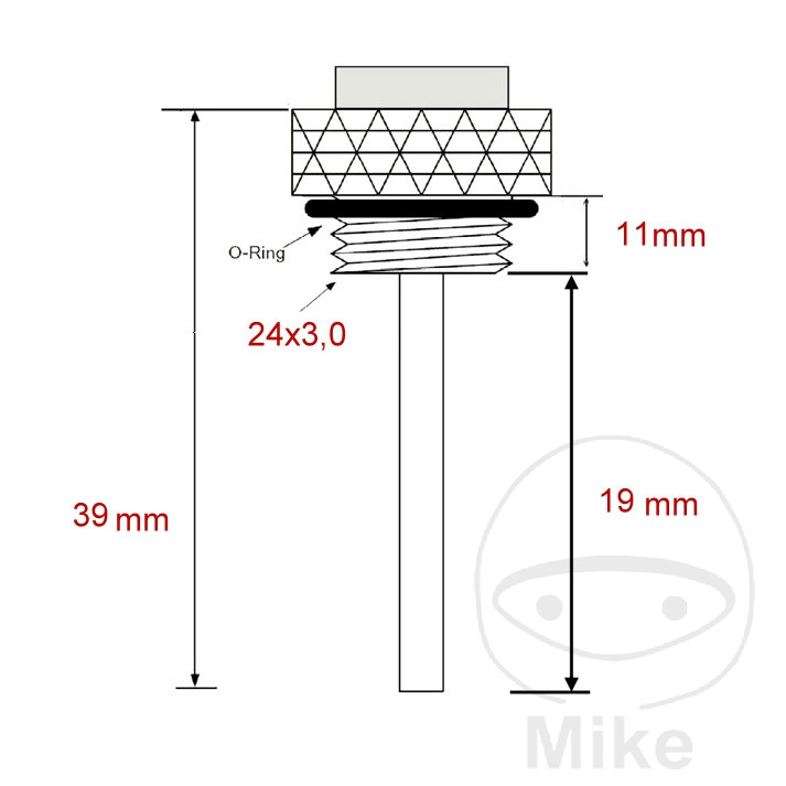 JMP ukazatel teploty oleje 24X3MM HONDA CB 1300 F SUPER FOUR 03-04, CB 1300 SA SUPER BOL`DOR ABS 05-13, CB 1300 SUPER FOUR 05, CB 1300 A SUPER FOUR ABS 05-09, HUSABERG FS 650 E SUPERMOTO 01-08