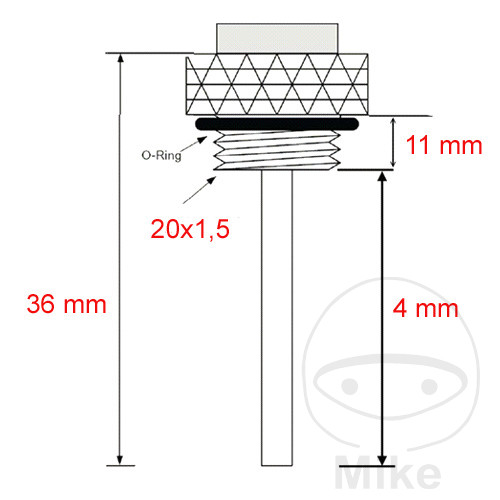 JMP měrka teploty oleje M 20X1.5 mm CAGIVA RAPTOR 650 01-04, RAPTOR 650 IE 05-08, SUZUKI DL 1000 V-STROM 02-10, GSR 600 06-10, GSR 600 U 06-10, GSR 600 A ABS 07-11, GSR 600 UA ABS 07-11...