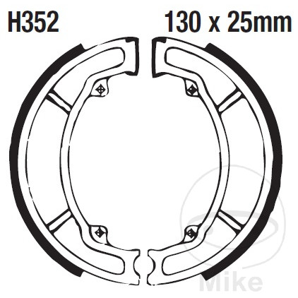 EBC brzdové čelisti s pružinou EBC HONDA CB 125 F (GLR125) 15-16, CB 125 F (GLR125WH) CBS 17-20, CB 125 F (CBF125MER) CBS 24, CB 125 F (CBF125MM) CBS 21-23, CBF 125 M 09-16, CBF 250 04-06, CG 125 ES 04-08...