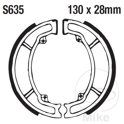 EBC brzdové čelisti s pružinou EBC SUZUKI UC 125 EPICURO 99-02, UC 125 U EPICURO 80 KM/H 99-00, UC 150 EPICURO 99-01, UC 150 R EPICURO 00-01, VL 125 LC INTRUDER 00-05, VL 125 LC U INTRUDER 80 KM/H 00-02