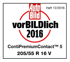 Test Auto Bild 2016 v rozměru 205/55 R16 - hodnocení Příkladná