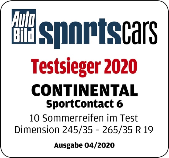Auto Bild SportsCars 2020 v rozměru 245/35 a 265/35 R19 - Vítěz testu