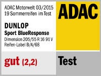 Test ADAC 2015 v rozměru 205/55 R16 - hodnocení Dobrá