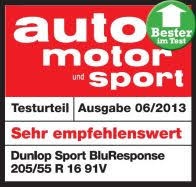 Vítěz testu Auto Motor und Sport 2013 v rozměru 205/55 R16