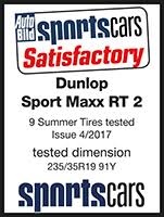 Test Auto Bild SportsCars 2017 v rozměru 235/35 R19 - hodnocení Uspokojivá