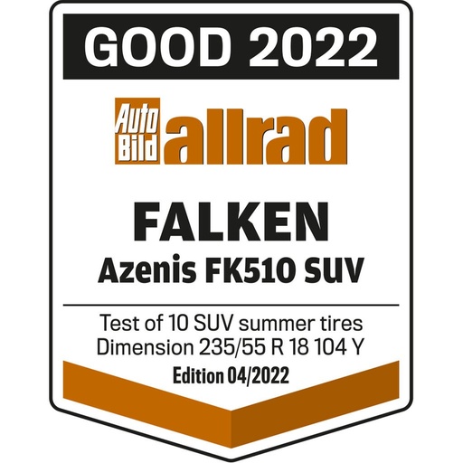 Auto Bild Allrad 2022 test pneu v rozměru 235/55 R18 - hodnocení Dobrá