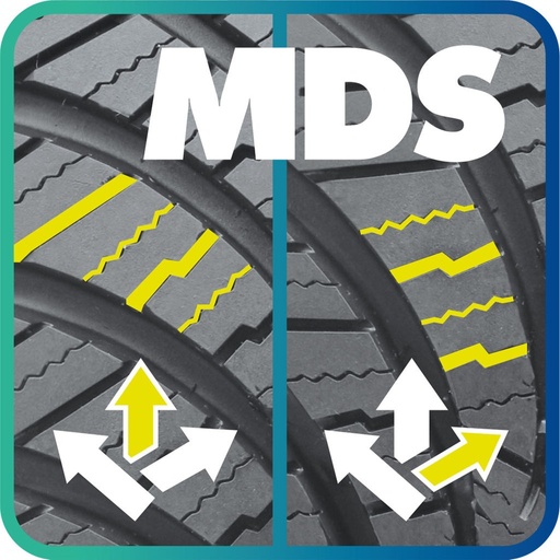 Vícesměrné uspořádání lamel (MDS) zajišťuje neuvěřitelnou rovnováhu mezi přilnavostí na sněhu, mokru a suchu