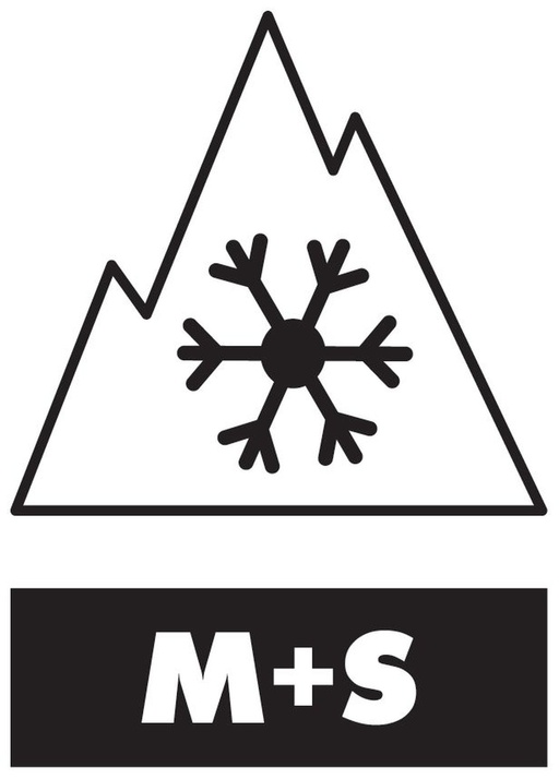 Zimní pneumatika s označením M+S a 3PMSF