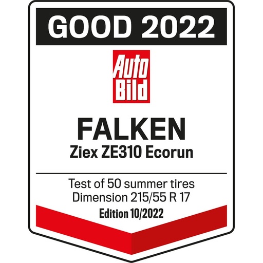 Auto Bild test 2022 v rozměru 215/55 R17 - hodnocení Dobrá