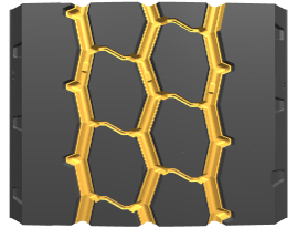Klikatá konstrukce zlepšuje trakci.